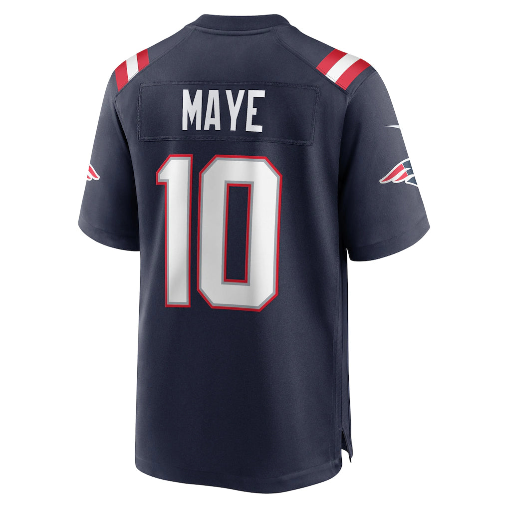 New England Patriots Drake Maye Nike Navy Player Game Jersey - NFL