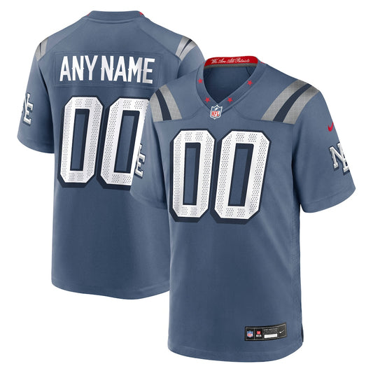 New England Patriots  2025 Rivalries Collection Custom Game Jersey - Storm Blue