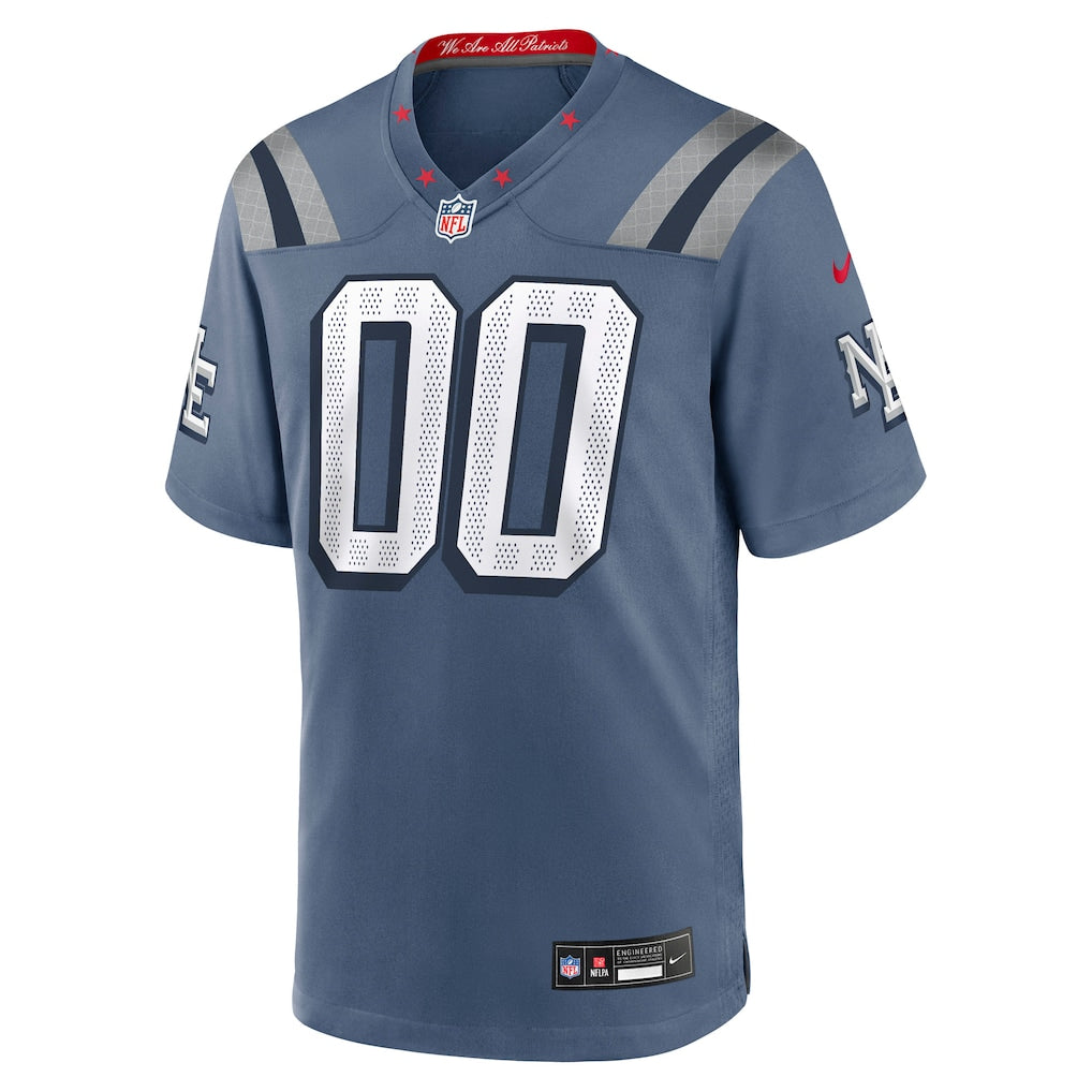 New England Patriots  2025 Rivalries Collection Custom Game Jersey - Storm Blue