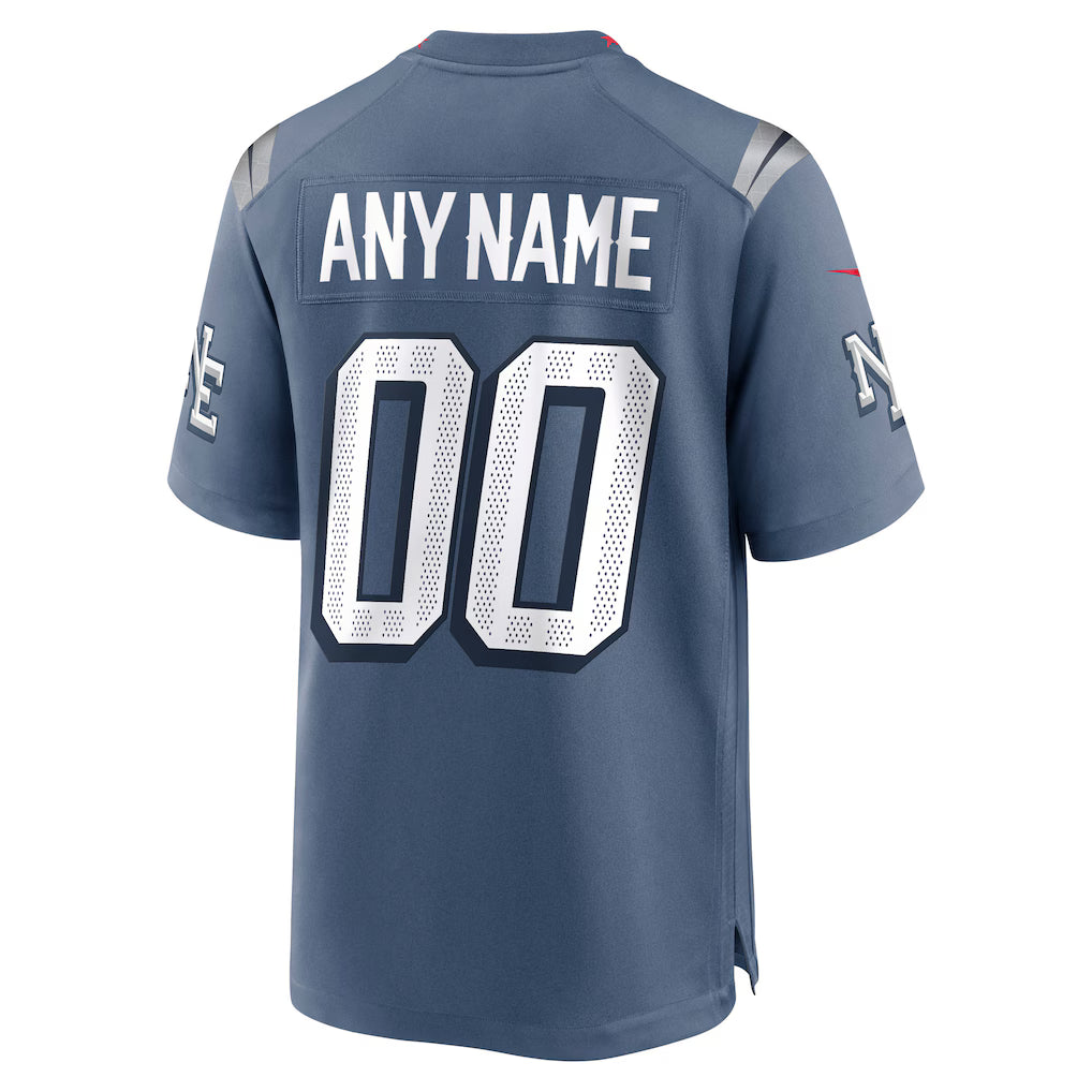 New England Patriots  2025 Rivalries Collection Custom Game Jersey - Storm Blue