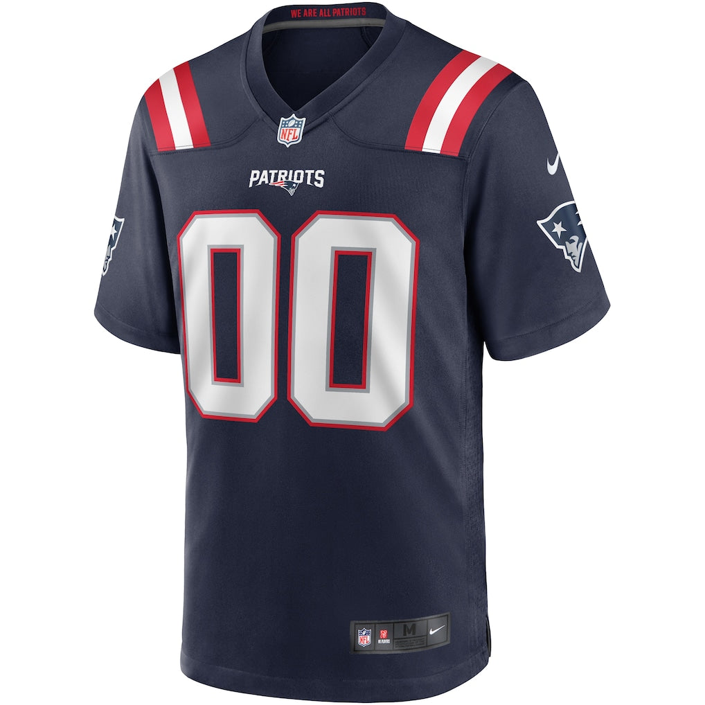 New England Patriots  Game Home Jersey - Navy - Custom  NFL