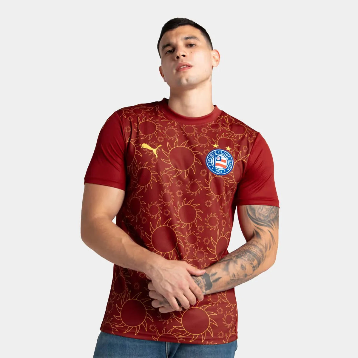 Camisa Bahia III 25/26 s/n Puma Masculina - Vermelho Fan version