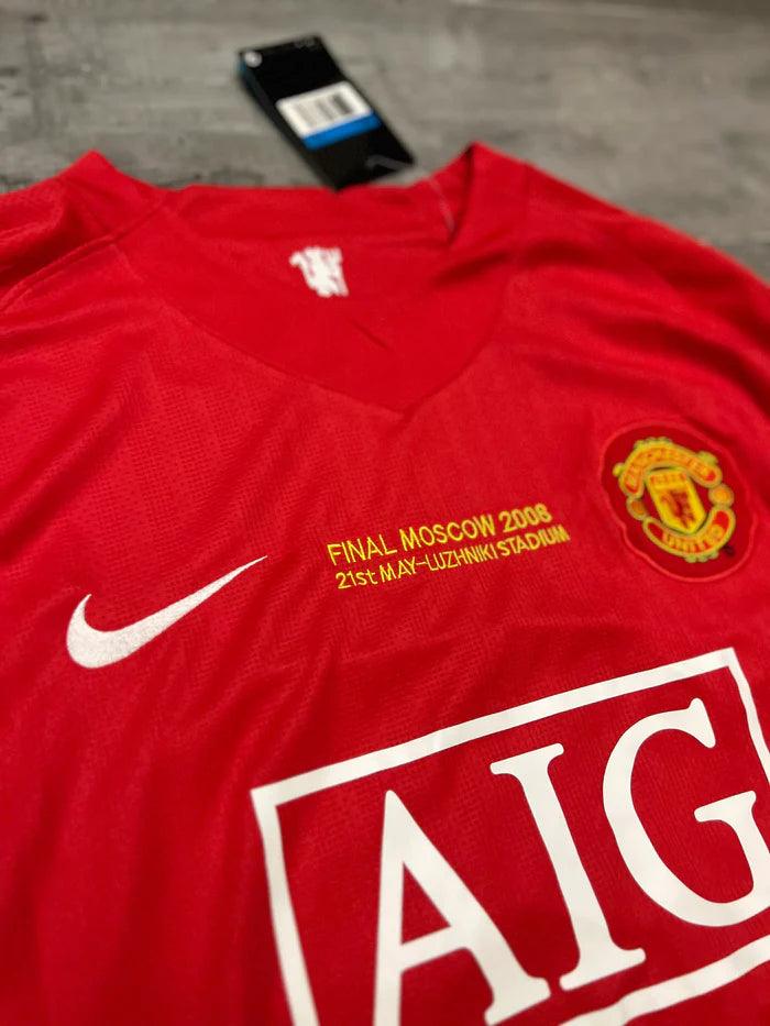 Retro Manchester United Long-sleeve Home Jersey 2007/08