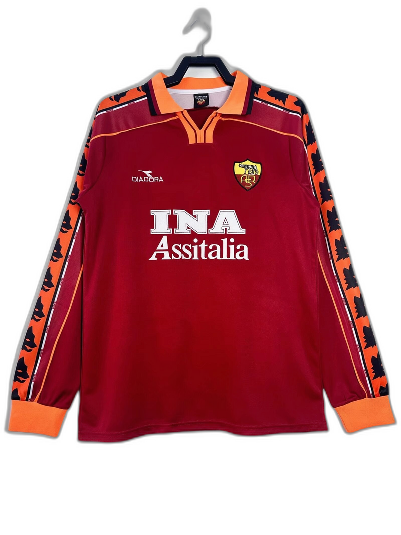 AS Roma 98/99 I Home Jersey - Long Sleeve Retro Version