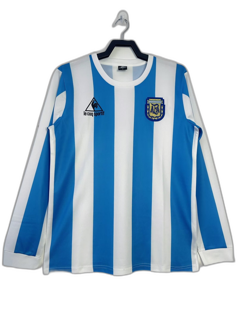 Argentina 1986 I Home Jersey - Long Sleeve Retro Version