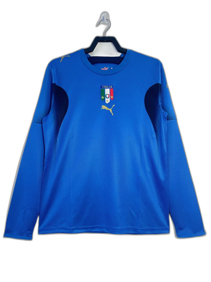 Italy 2006 I Home Jersey - Long Sleeve Retro Version